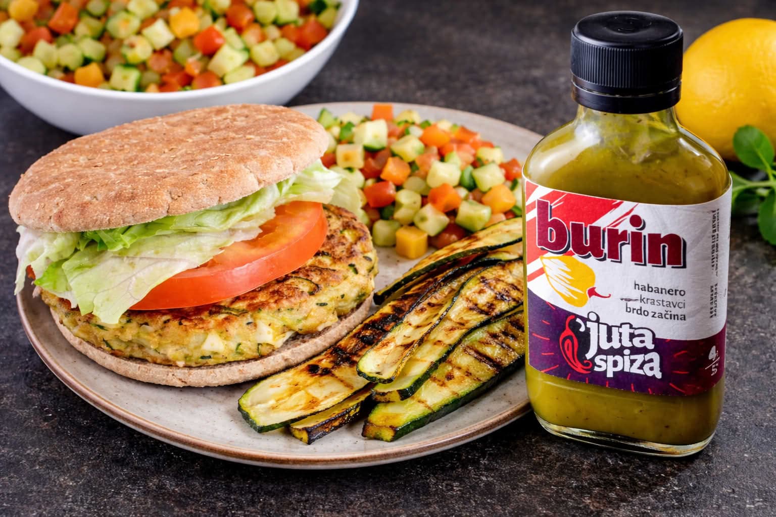 Veganski burgeri s pečenim tikvicama
